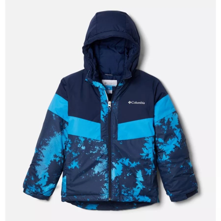 コンパス ブルー ルックアップ/カレッジ ネイビー ユース ライトニング リフティ ウォータープルーフ スキー ジャケット コロンビア