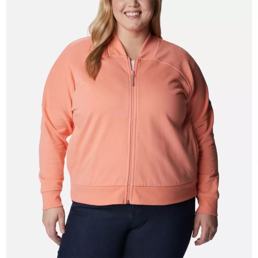 コーラル リーフ レディース コロンビア ロッジ フレンチ テリー​​ フルジップ ジャケット プラスサイズ コロンビア