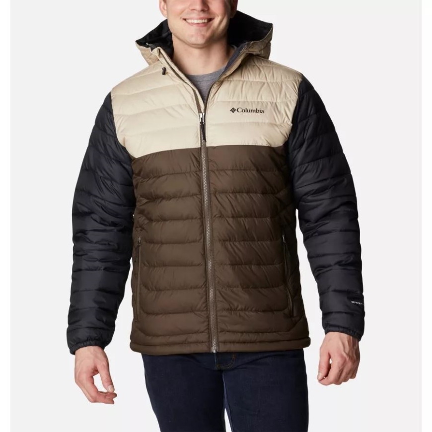 コードバン/古代化石/ブラック コロンビア メンズ パウダー ライト フード付き断熱ジャケット