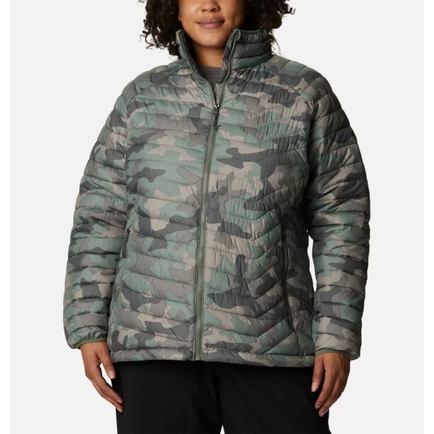 サイプレス トラッド カモ プリント レディース パウダー ライト ジャケット プラス サイズ コロンビア