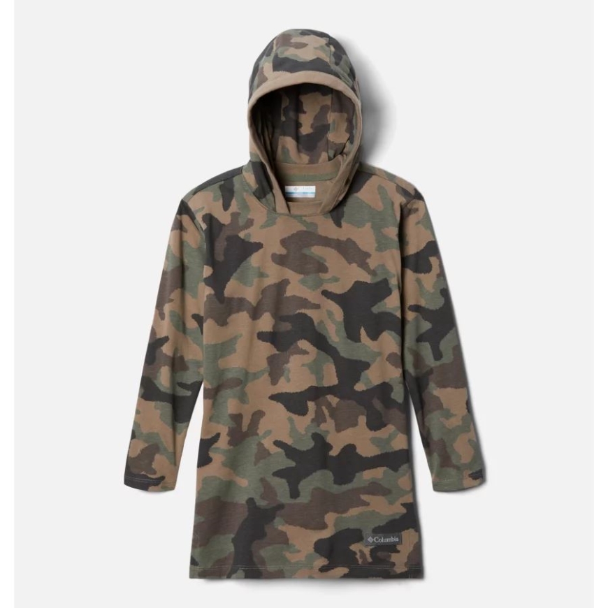 サイプレス トラディショナル カモプリント ガールズ コロンビア ロッジ フード付き プリント チュニック コロンビア