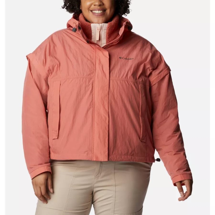 ダークコーラル レディース ローレルウッド インターチェンジ ジャケット プラスサイズ コロンビア