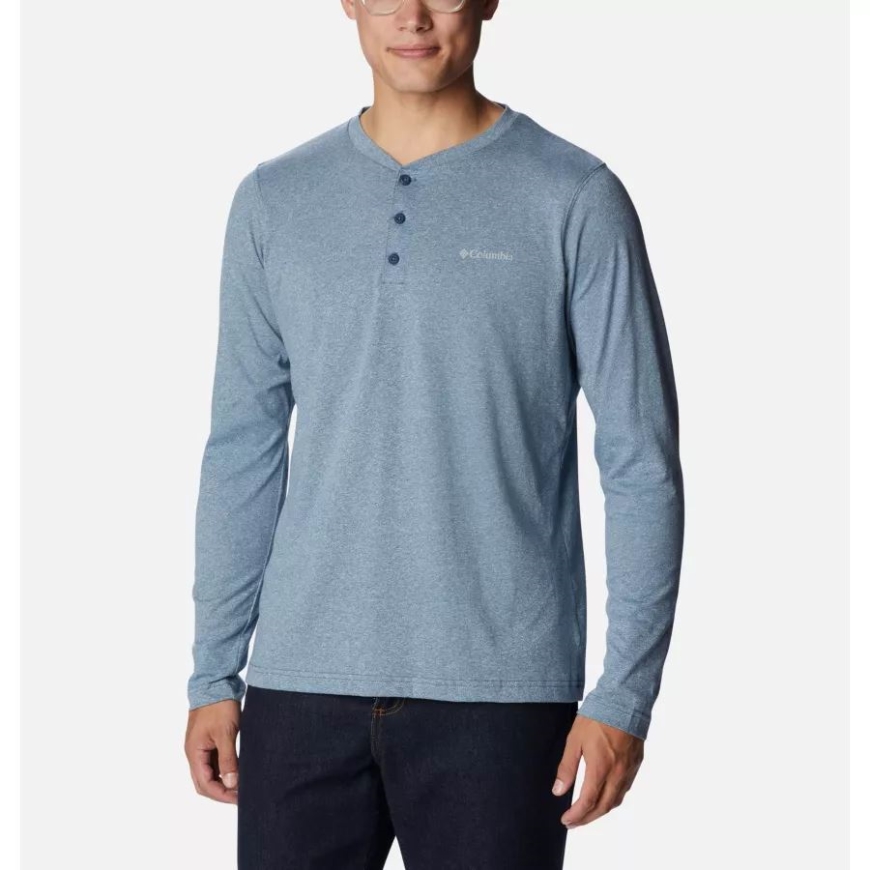 ダーク マウンテン ヘザー/スカイ ブルー コロンビア メンズ シスルタウン ヒルズ ヘンリー