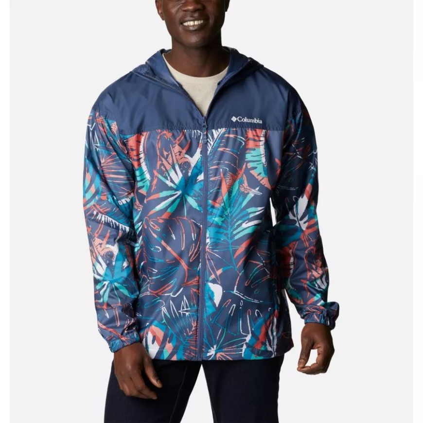 ダーク マウンテン キング パームス マルチ プリント コロンビア メンズ フラッシュ チャレンジャー ウインドブレーカー ノベルティ