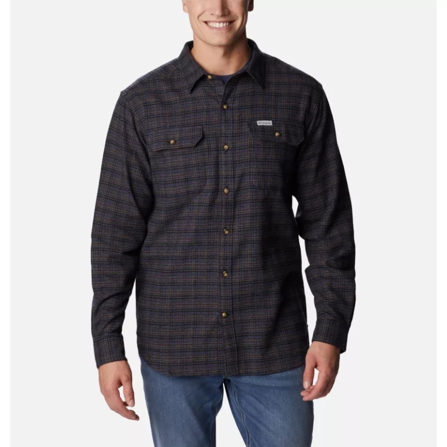 ダーク マウンテン スモール マルチ チェック柄 コロンビア メンズ フレア ガン ユーティリティ シャツ