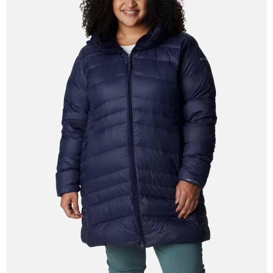 ダーク ナイト コロンビア レディース オータム パーク ダウン フード付きミッド ジャケット プラス サイズ