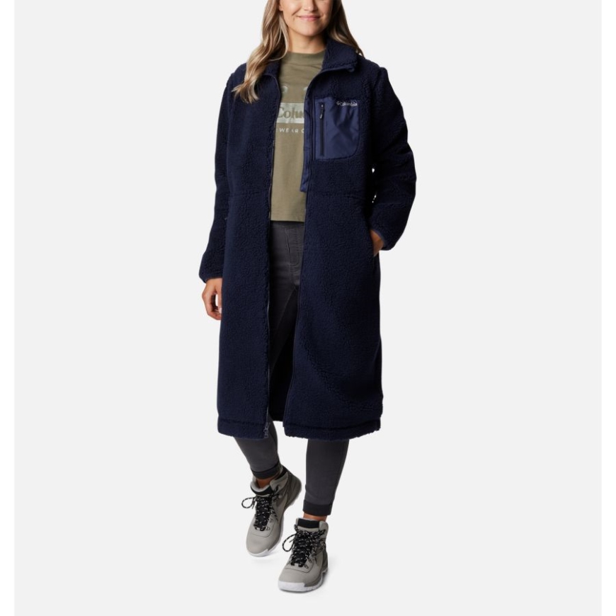 ダーク ノクターナル/ノクターナル コロンビア レディース アーチャー リッジ シェルパ ロング ジャケット