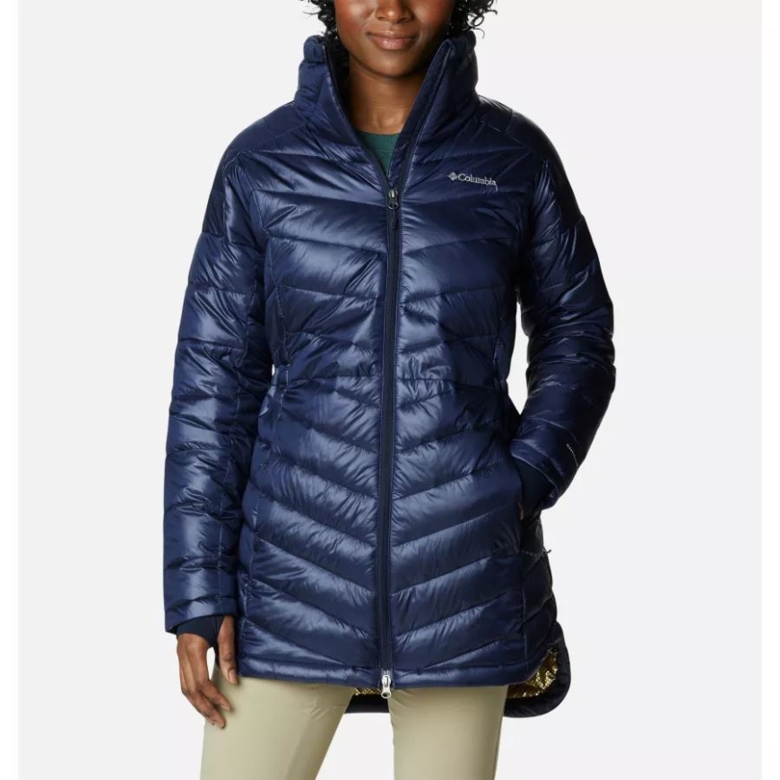 暗い夜行性の女性の喜びのピーク ミッド オムニ ヒート インフィニティ ジャケット コロンビア