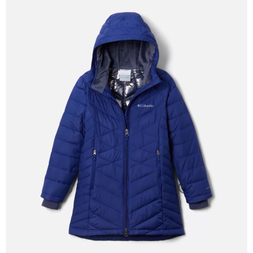 ダーク サファイア コロンビア ガールズ ヘブンリー ロング インサレーテッド ジャケット