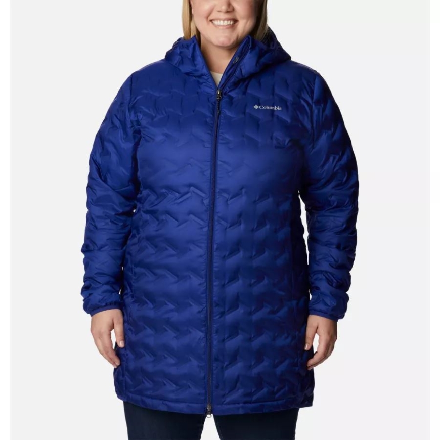 ダーク サファイア コロンビア レディース デルタ リッジ ロング ダウン ジャケット プラス サイズ