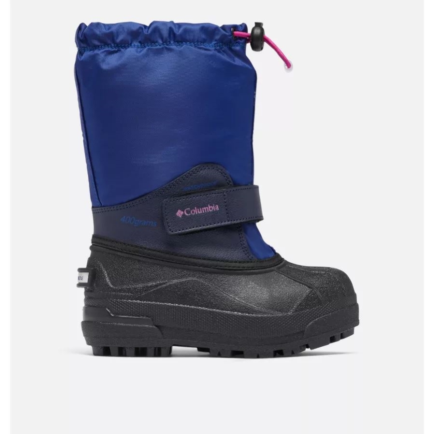ダークサファイア/ワイルドフューシャ コロンビア リトルキッズ パウダーバグ フォーティー スノーブーツ