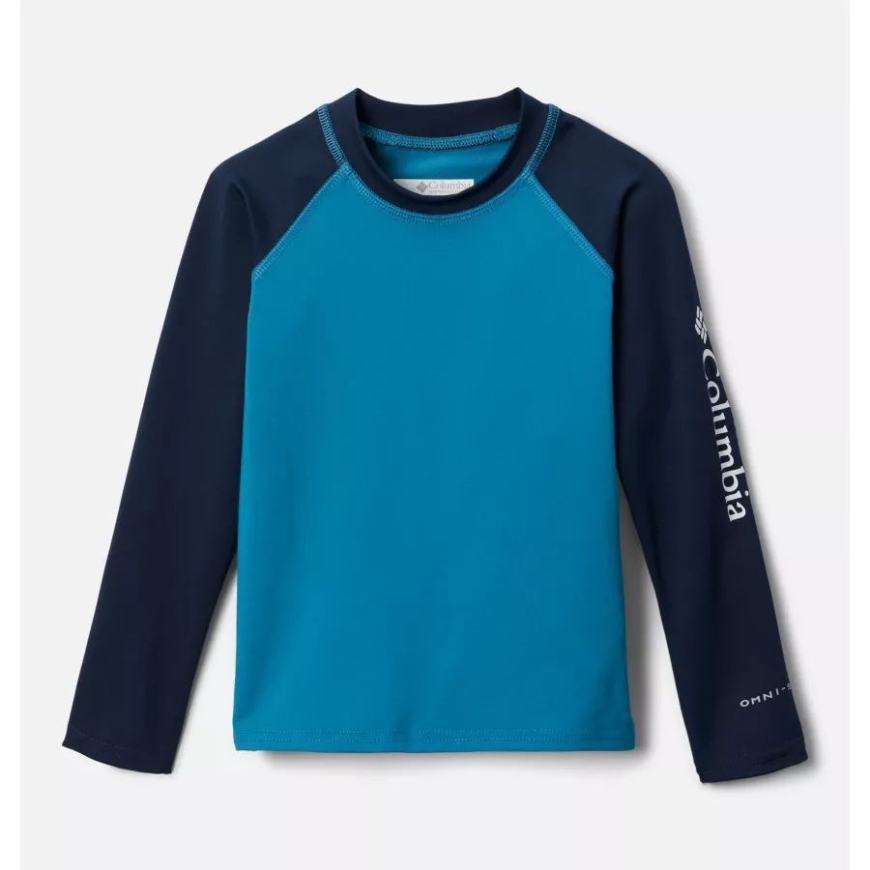 ディープ マリン/カレッジネイビー コロンビア キッズ 幼児 サンディ ショア 長袖 サンガード シャツ