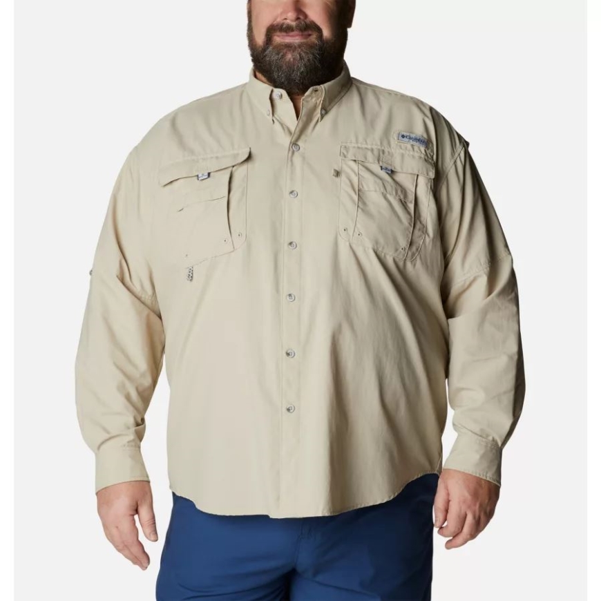 化石メンズ Pfg バハマ Ii ロング スリーブ シャツ ビッグ コロンビア