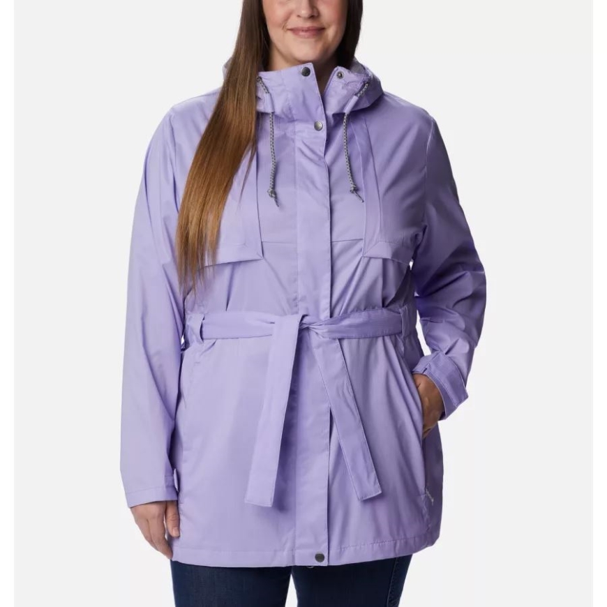 フロスト パープル コロンビア レディース パードン マイ トレンチ レイン ジャケット プラスサイズ