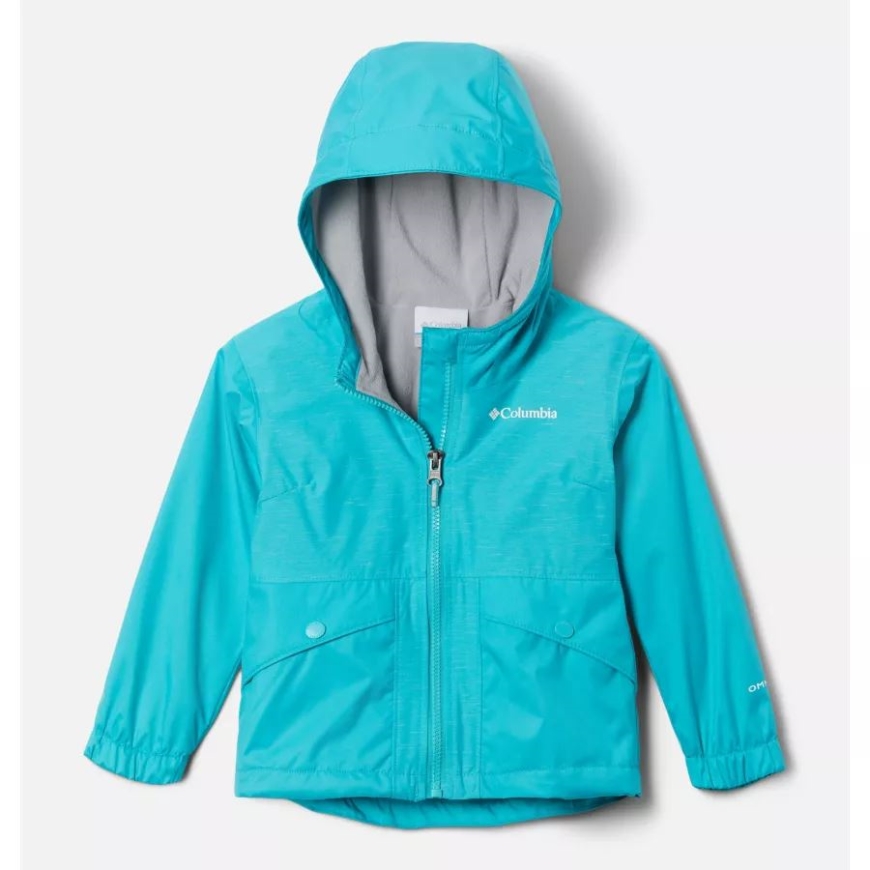 間欠泉/間欠泉スラブ 女の子の幼児の雨のトレイル フリース裏地付きジャケット コロンビア