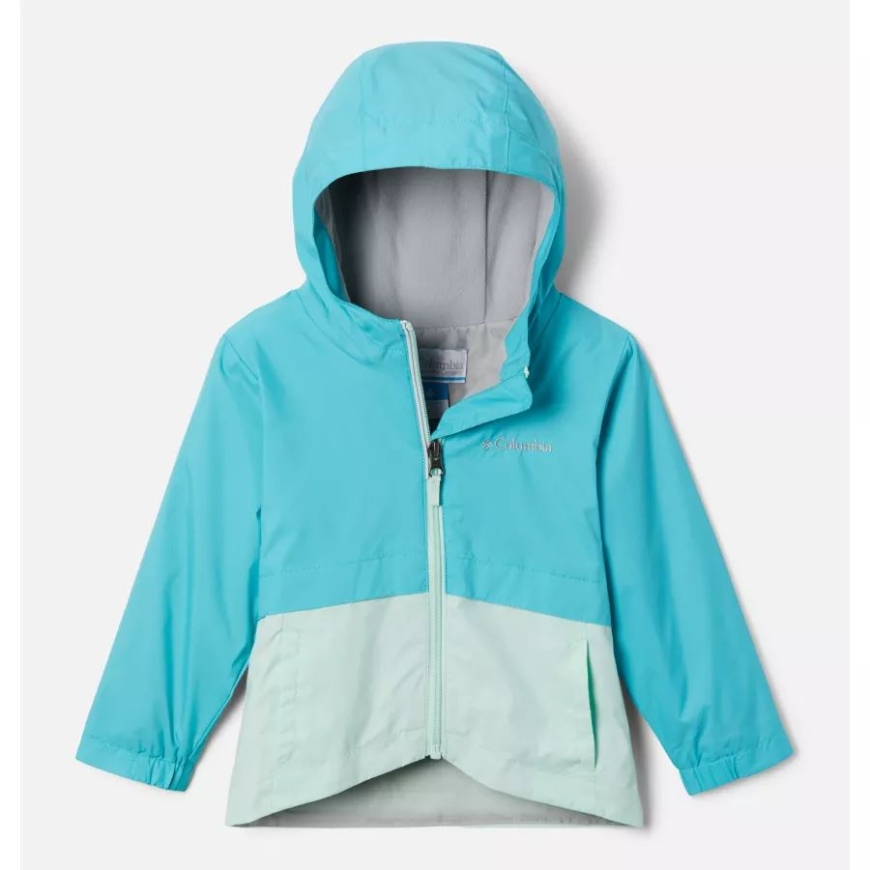 間欠泉/海氷女の子の幼児レインジラ ジャケット コロンビア
