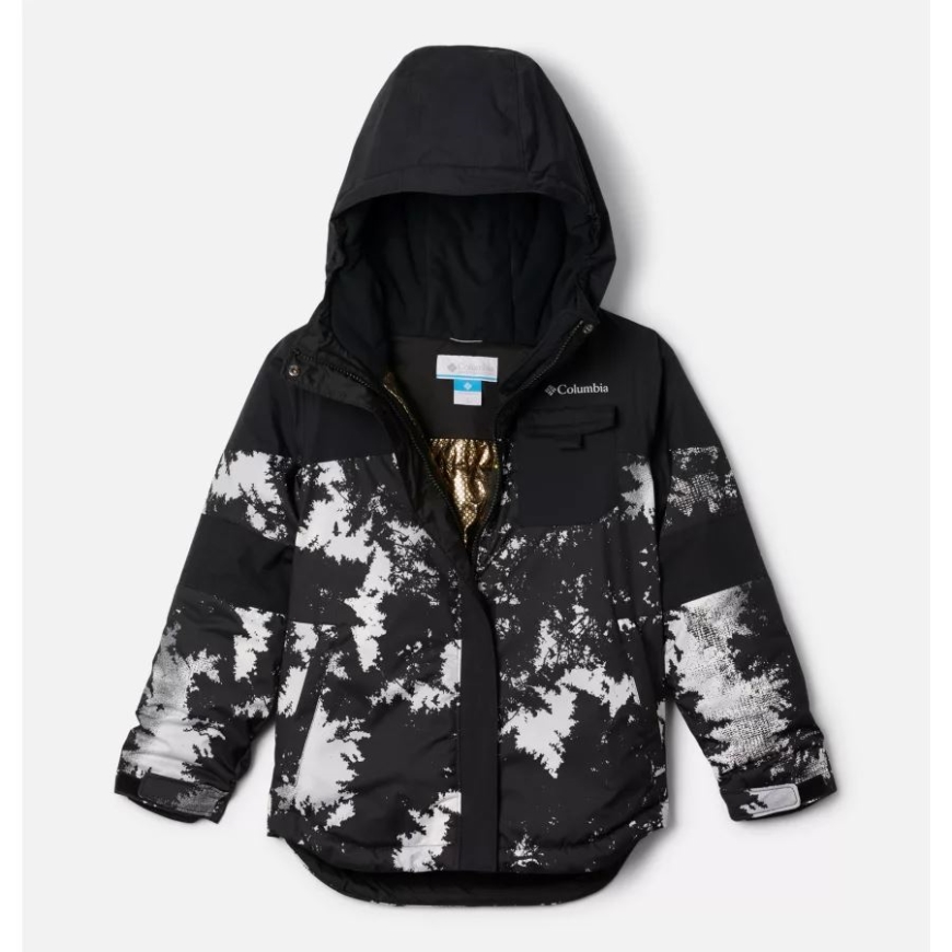 Girl's Mighty Mogulii 防水スキー ジャケット ホワイト ルックアップ/ブラック コロンビア