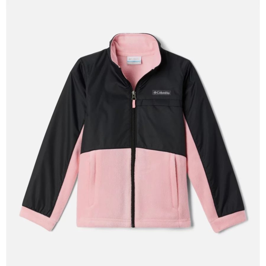 ガールズ ベントン スプリングス III オーバーレイ フリース ジャケット コロンビア ピンク オーキッド/ブラック