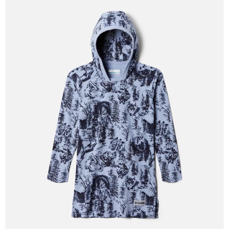 ガールズ コロンビア ロッジ フード付き プリント チュニック エンプレス ウルフスケープ プリント コロンビア