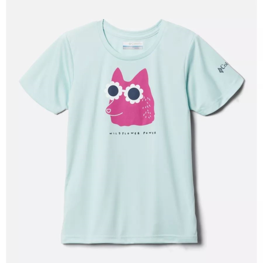 ガールズミラークリーク半袖グラフィックTシャツコロンビアアイシーモーンワイルドフラワーパワー