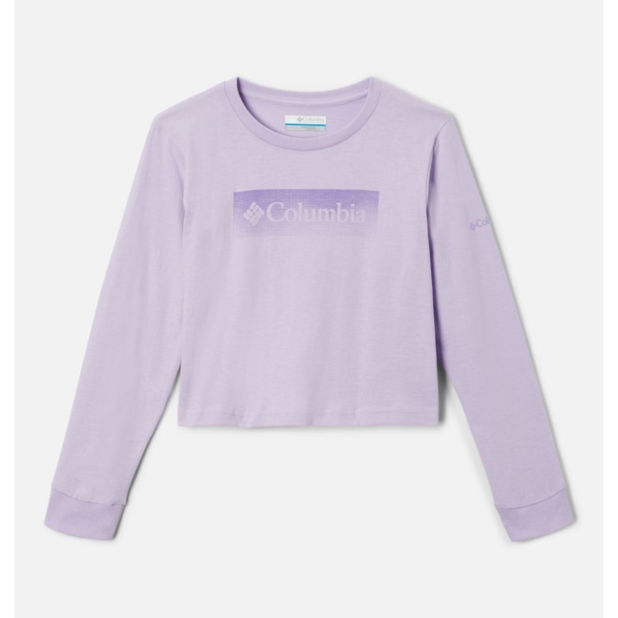 ガールズミッションレイク ボクシー長袖シャツ コロンビアモーニングミスト/額縁 ハーフトーンロゴ Grx