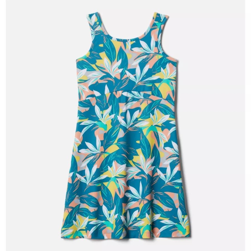 ガールズ Pfg フリーザー ドレス Ii エレクトリック ターコイズ ヒドゥン パラダイス コロンビア