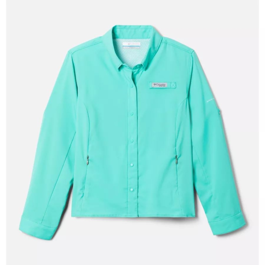 女子 Pfg タミアミ 長袖シャツ コロンビア エレクトリック ターコイズ
