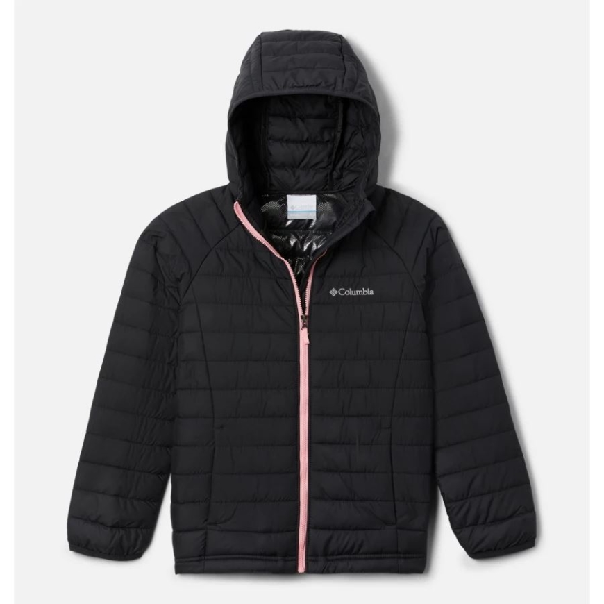 ガールズ パウダー ライト フード付きジャケット コロンビア ブラック