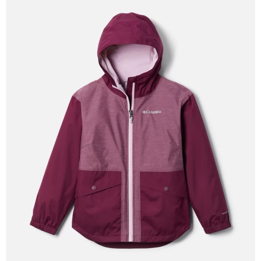 ガールズ レイン トレイルズ フリース ライニング ジャケット コロンビア マリオンベリー/マリオンベリー スラブ