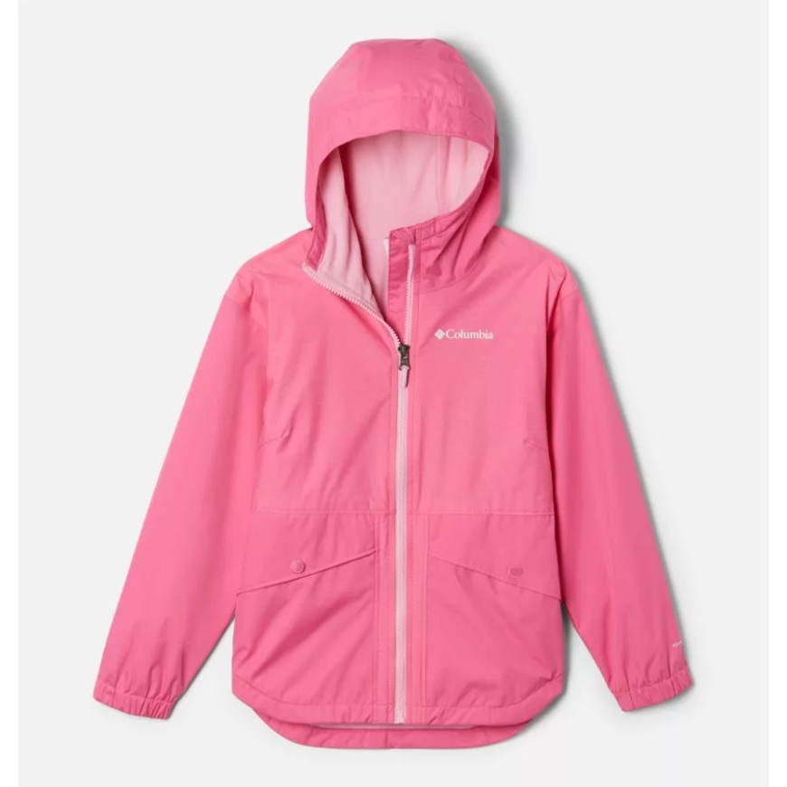 ガールズ レイン トレール フリース ライニング ジャケット ワイルド ゼラニウム/ワイルド ゼラニウム スラブ コロンビア