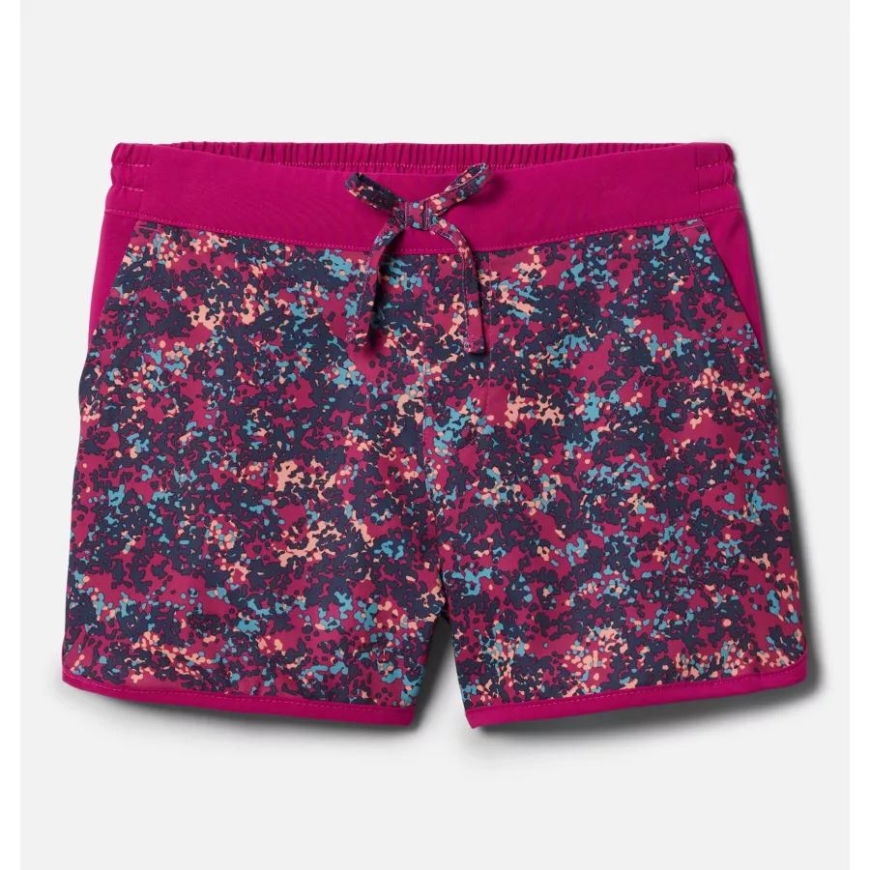 女の子の砂浜の海岸のボードショーツ コロンビア 野生のフクシア ドッティ 変装