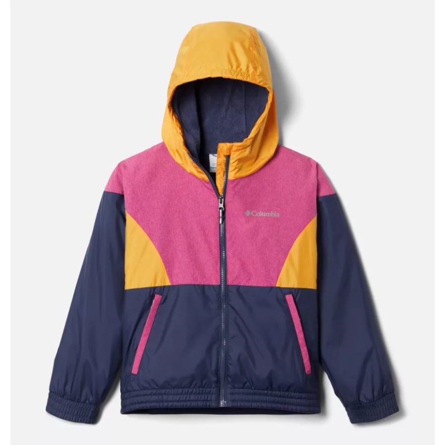 ガールズサイド ヒルラインウインドブレーカー コロンビア ノクターナル/ワイルドフューシャ/マンゴー