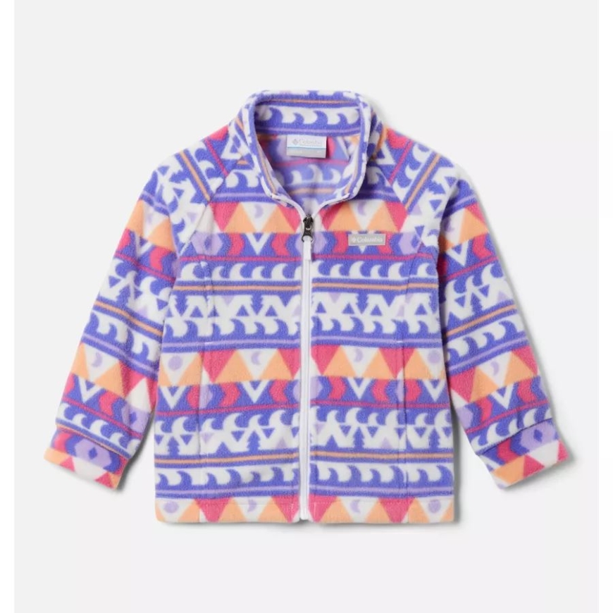 女の子用 幼児 ベントン スプリングス II プリント フリース ジャケット コロンビア プラム フェアアイル ドット プリント
