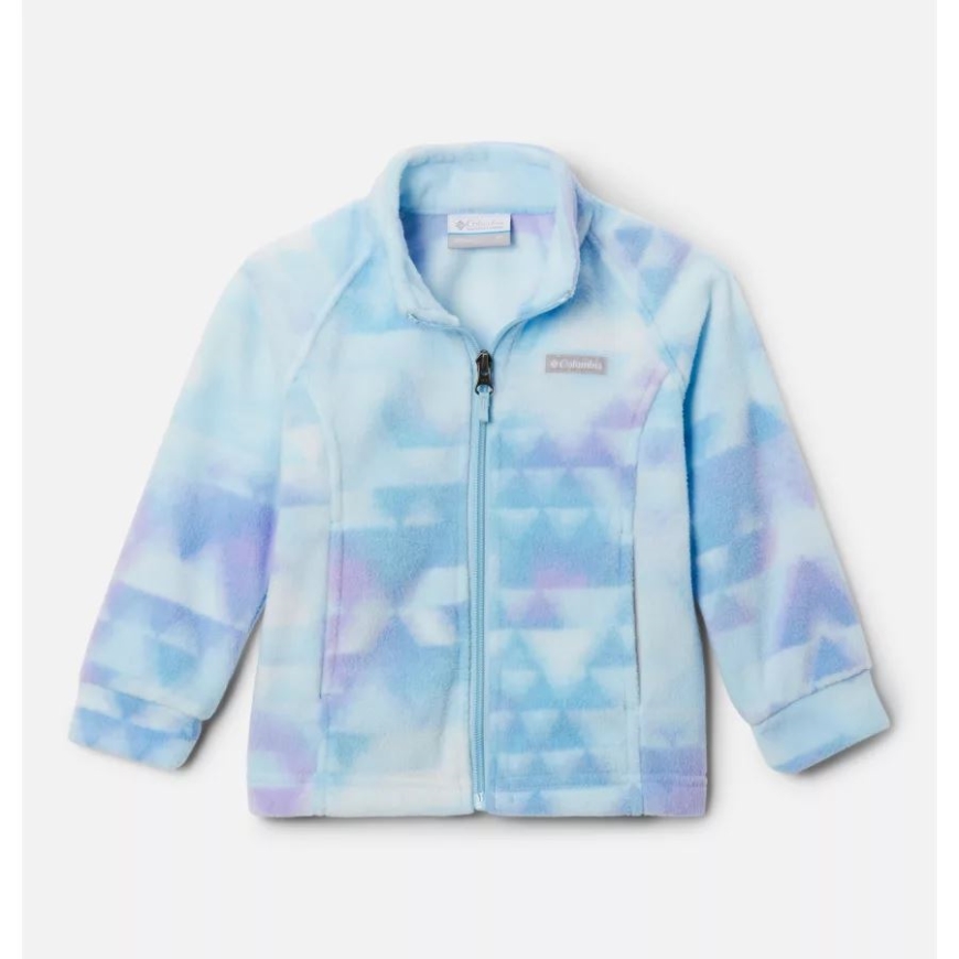 女の子の幼児ベントン スプリング Ii プリント フリース ジャケット コロンビア春ブルー遠峰