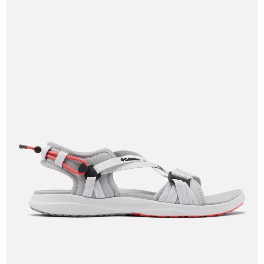 グレー アイス/レッド コーラル レディース コロンビア サンダル コロンビア