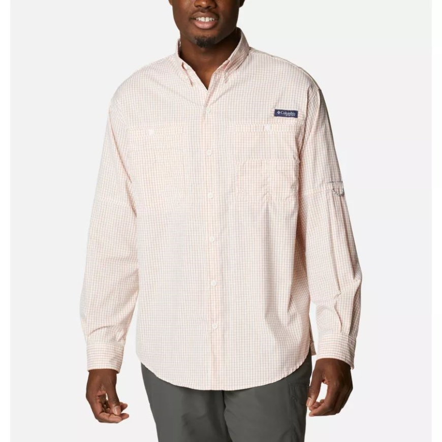 アイランド オレンジ ギンガム メンズ Pfg スーパータミアミ 長袖シャツ コロンビア