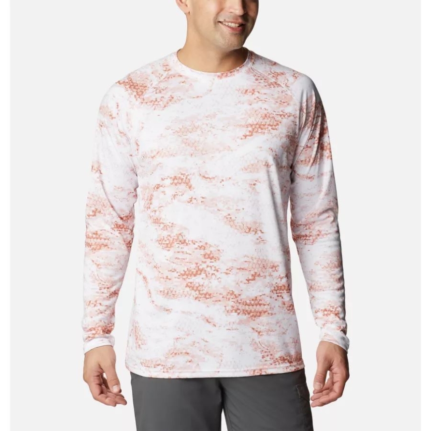 アイランド オレンジ ライト Pfg カモ メンズ Pfg スーパー ターミナル タックル 長袖 シャツ コロンビア