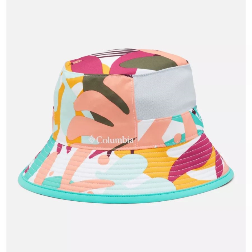 キッズ バケット ハット コロンビア ホワイト イン リーブス