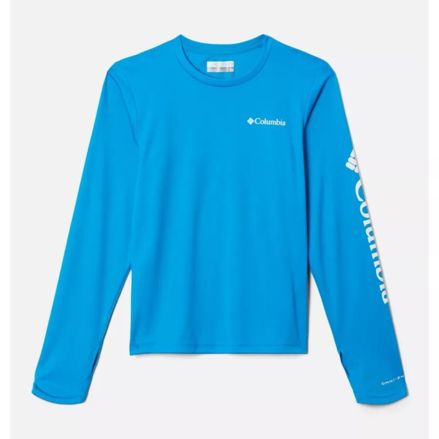 キッズ フォークストリーム 長袖シャツ コンパスブルー コロンビア