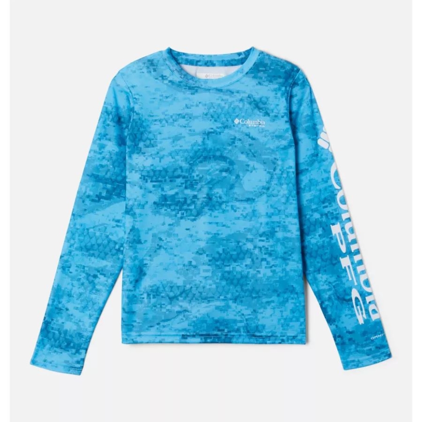 キッズ Pfg スーパーターミナルタックル 長袖シャツ Riptide Pfg カモコロンビア