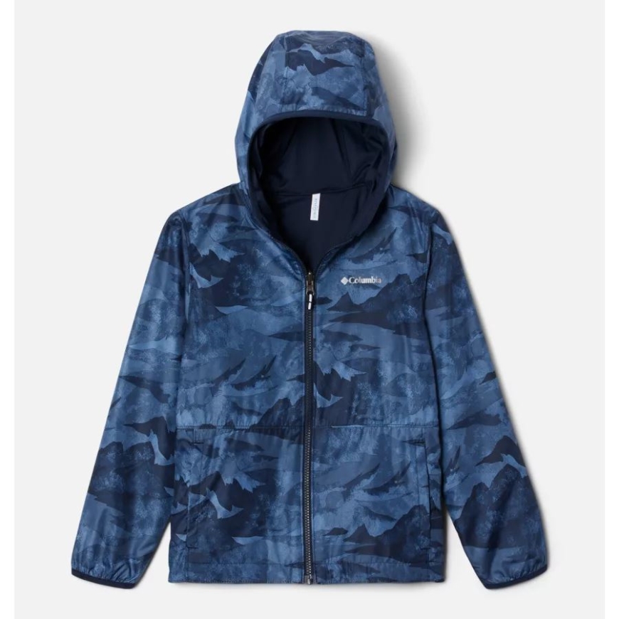 キッズ ピクセル グラバー リバーシブル ジャケット カレッジネイビー コーストライン コロンビア