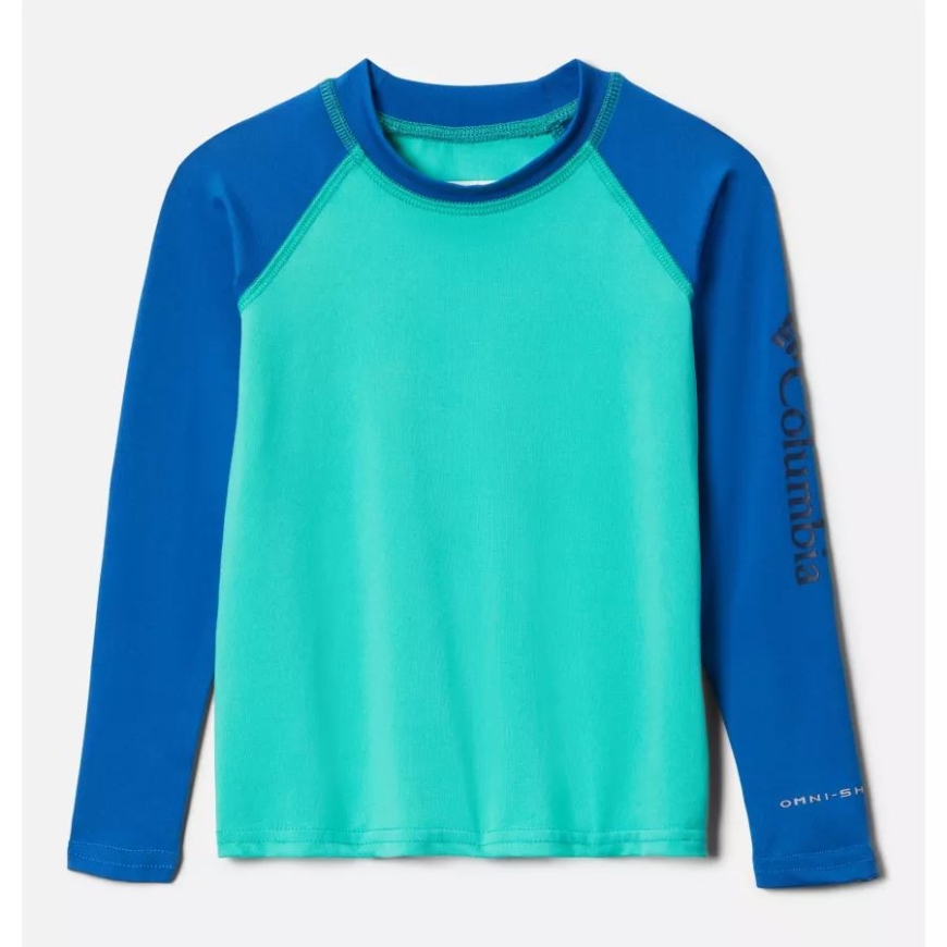 キッズ 幼児 サンディ ショア 長袖 サンガード シャツ エレクトリック ターコイズ/ブライト インディゴ コロンビア