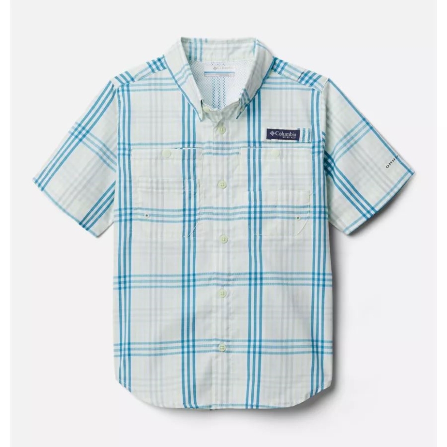 ライトライム ブランケット ギンガム ボーイズ Pfg スーパータミアミ 半袖シャツ コロンビア