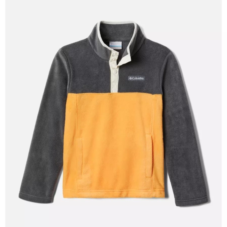 Mango/shark ボーイズ スティーンズ マウンテン 1/4 スナップフリース プルオーバー コロンビア