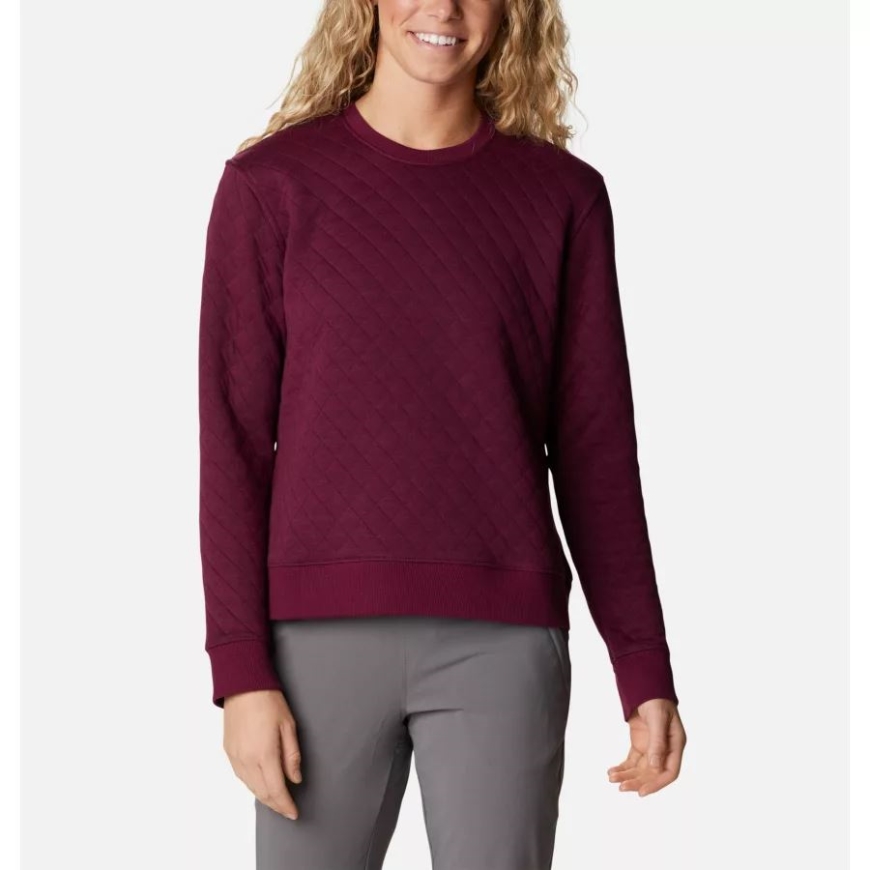 Marionberry コロンビア レディース コロンビア ロッジ キルティング クルー スウェットシャツ