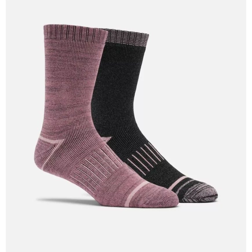 モーブ アシスト コロンビア ウィメンズ モイスチャー コントロール クルー ソックス 2 パック