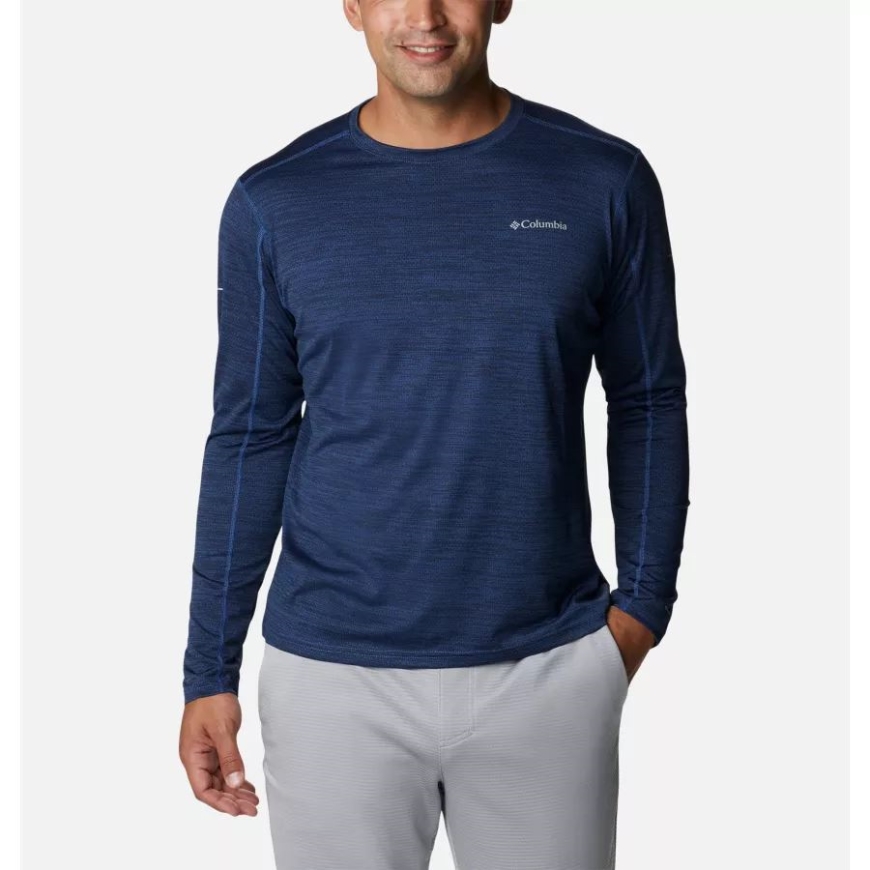 メンズ アルパイン チル ゼロ ロング スリーブ シャツ コロンビア カレッジ ネイビー ヘザー