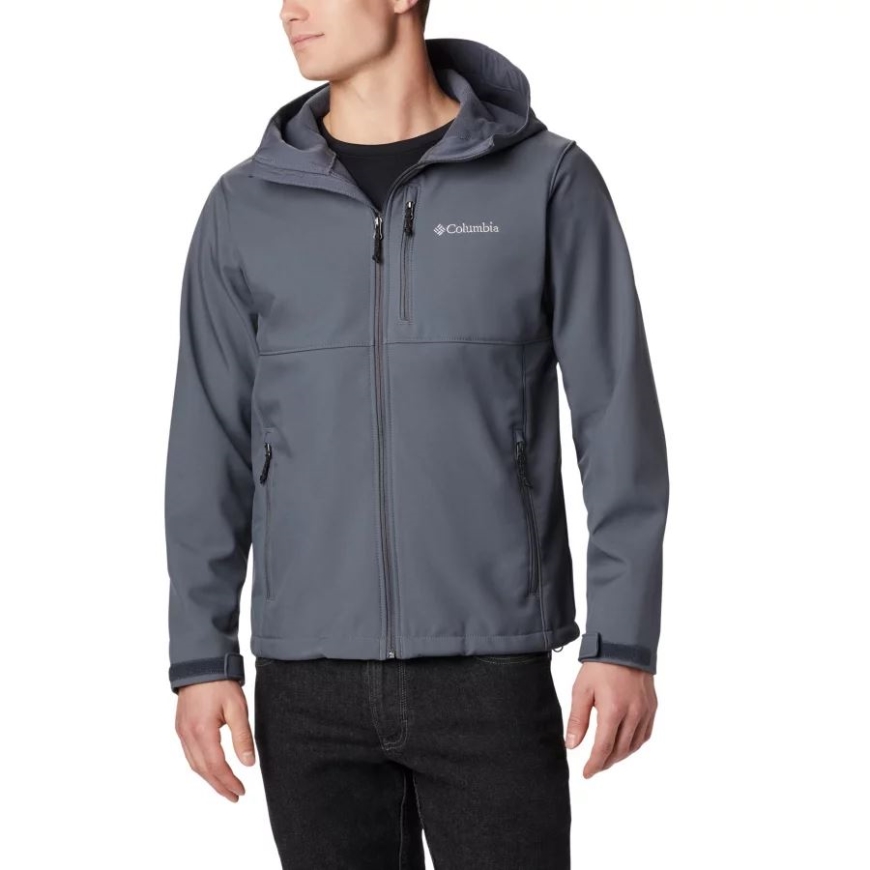 メンズ アセンダー フード付き ソフトシェル ジャケット グラファイト コロンビア