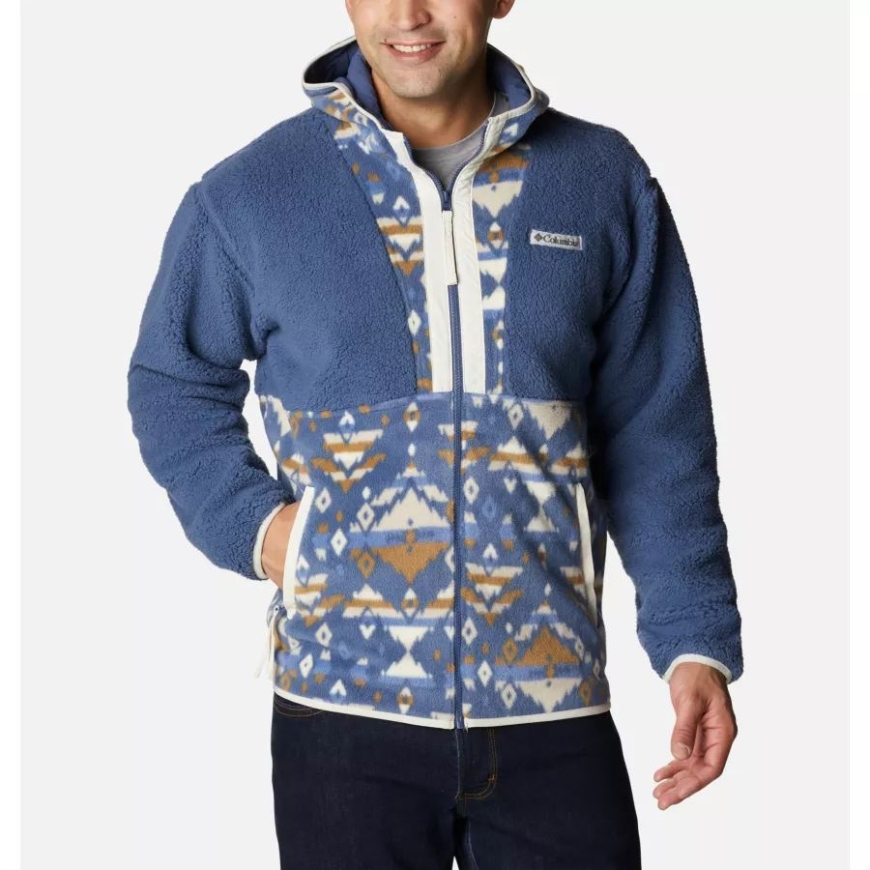 メンズ バック ボウル シェルパ フルジップ パーカー コロンビア ダーク マウンテン/ダーク Mtn ロッキー Mtn プリント