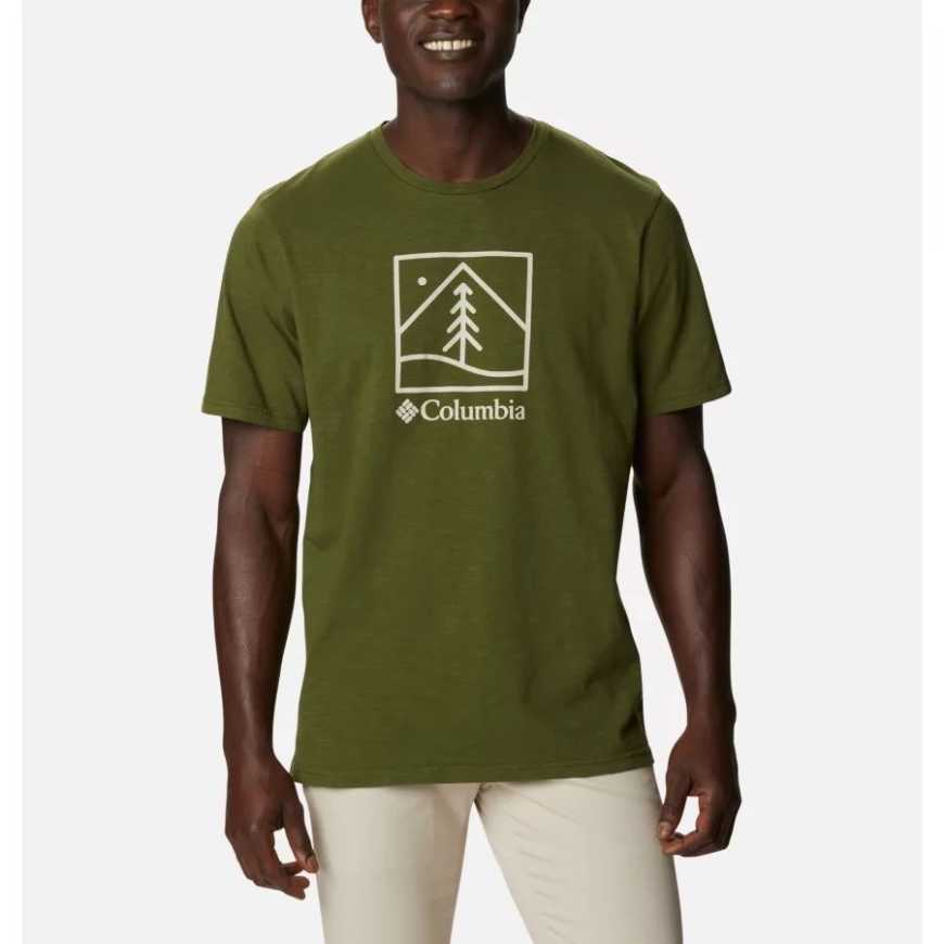 メンズ ブレイク イット ダウン Tシャツ コリアンダー/プラント イット グラフィック コロンビア